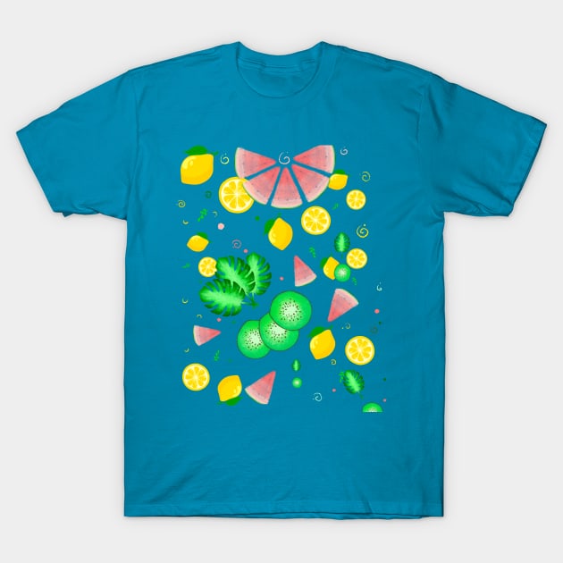 Summer fruits T-Shirt by Miruna Mares